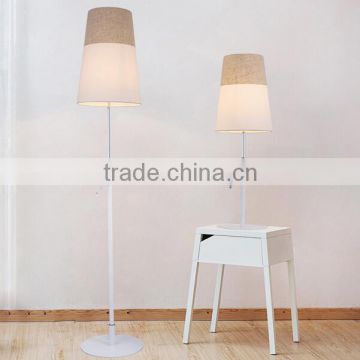 Modern Classic Metal Standing Table Lamp Adjustable Heigh Fabric Shade Table Lamp / Floor lamp