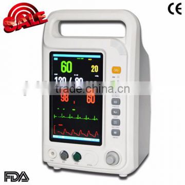 2015 new 7-inch 5-Parameter Patient Monitor handheld patient monitor vital sign monitor