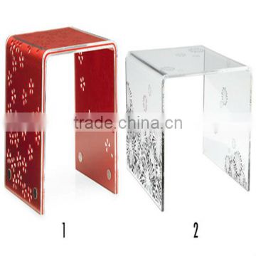 2013 new design colored tall acrylic table