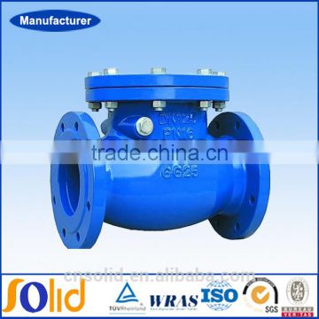 Ductile cast iron double flanged swing check valve PN16 for water supply