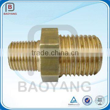 Custom high quality oem casting cnc machined brass nipple fittings