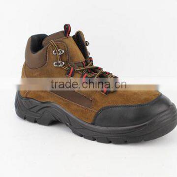 Executive Mens Brown Suede Leather Work Safety Shoes