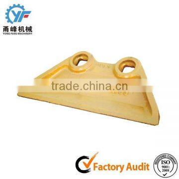 Excavator bucket side protectors for heavy duty loader machines