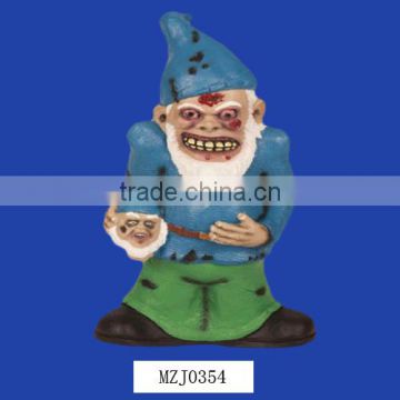 2014 New Halloween 15 Inches Green Blue Zombie Garden Yard Gnome