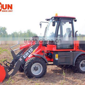 Everun Wheel Loader Moving Type ER12 Mini Front Loader With Adjustable Pallet Forks photo-2