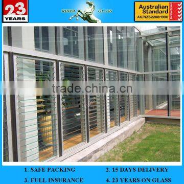 3-6mm Price window of Glass Louver aluminium with Australian standard