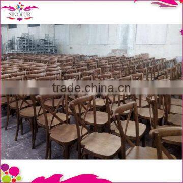 2015 Hot Sale Factory Stackable Wooden Cross Back Chair photo-3