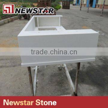 Newstar Artificial White Quartz Bathroom Quartz Counter Tops photo-3