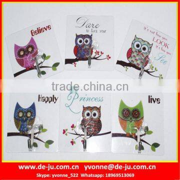 Owl Family Printing Self-Adhesive Sticky Hook