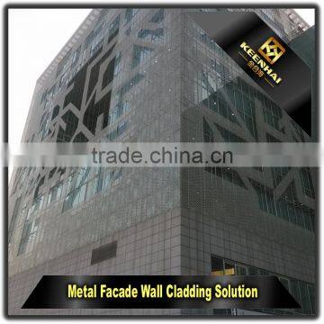 Outdoor Laser Cutting Facade Panel Aluminum Curtain Wall System for Building