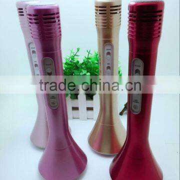 Mini Portable Cheap Hot Sale Bluetooth Wireless Handheld Karaoke With Colorful Flashlight photo-4