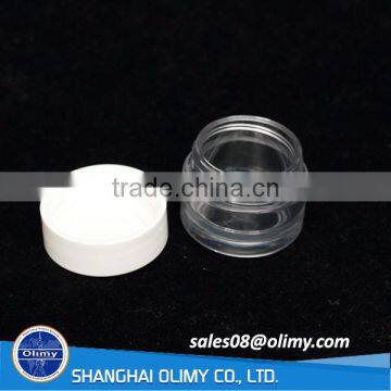 Olimy professional customized injection plastic transparent cosmetic jar for sale