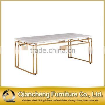 New Design 2017 Marble Dining Table Stainless Steel Base Dining