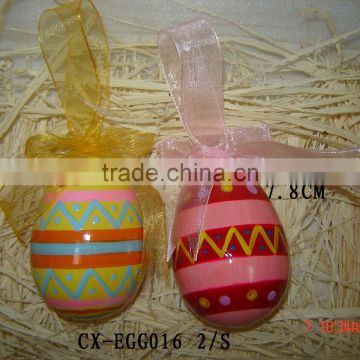 pottery egg hanging deco-terracotta painting egg for easter gifts