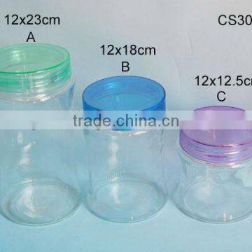 clear glass straight sided squat jars with pp cap