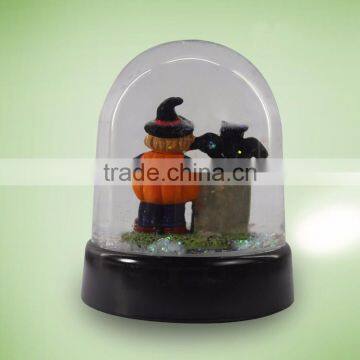 Custom Plastic Halloween Tombstone Skull Snow Globe photo-5