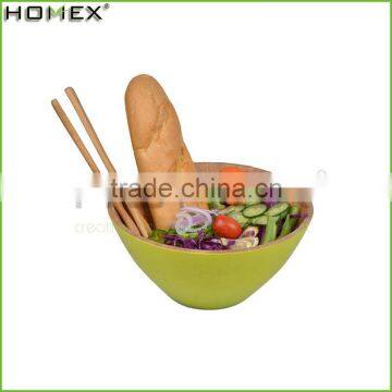 Customized Design Bamboo Salad Bowl/Salad Bar Serving Set