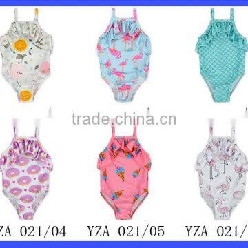 Children Summer Boutique Beach Swimsuit Ruffle Strape Frock Design Comic Print Queen Swimwear photo-6