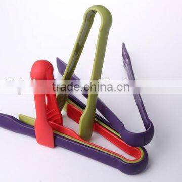 High Quality 3-Piece Leaves Shaped Plastic Food Tongs Set photo-6