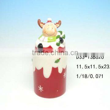 2014 Christmas ceramic fruit canister for wholesale