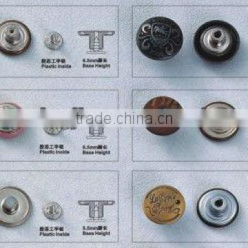 KMJ-2119 high quality classical design metal jeans snap buttons,clothes sanp button