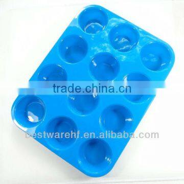 Microwave Baking Pan | 12-cavity Muffin Pan | Silicone Cake Pan Factory in Shenzhen China photo-3