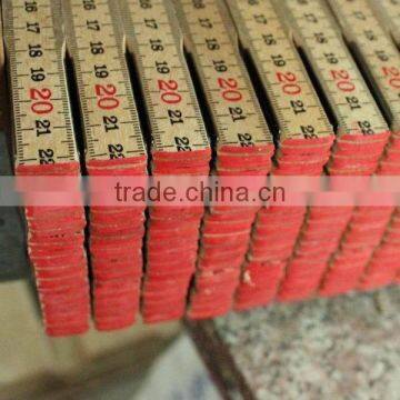 2 Meters Englisth Wood Ruler Red End photo-3