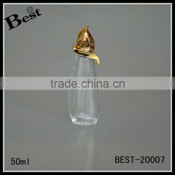 cosmetic packaging low price crystal glass bottle perfume 50ml with gold aluminum cap bulk buy from china