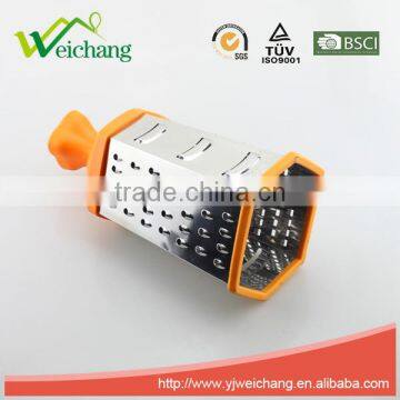 WCGT203A New Design Plastic Head 6 Side Kitchen Graters Stainless Steel Kitchen Grater photo-3