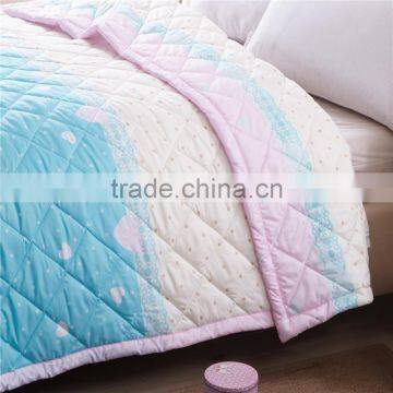 100% Polyester Summer Comforter/blanket/quilt/duvet for Summer&winter King Queen Twin Size Bedding&blue Pink White photo-3
