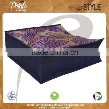 PP Laminated Jute Tote Bag With Padded Rope Handle & With Two Side Umbrella Print photo-5