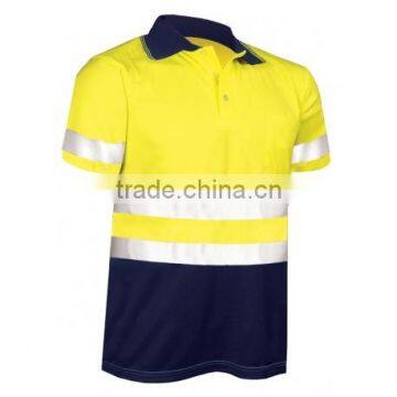 Industrial Work Wear Uniform Custom Polo T-shirt Hi Vis WorkWear Reflective Polo Shirt photo-5