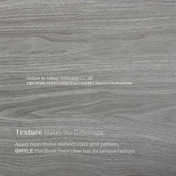 Gray Wood Grain Pattern Laptop PC Case for MacBook Full Protective Case for MacBook Air/Pro 11