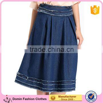 2017 Lady Midi Latest Model Denim Skirt Jean photo-1