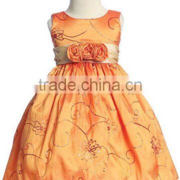 Girl pretty sleeveless flower dress 2015