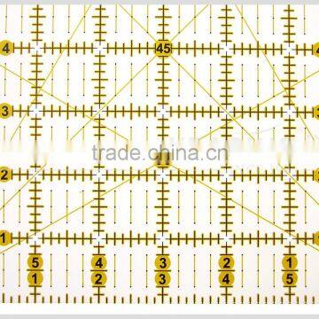 Kearing Pro 12*6 Inches Acrylic Fabric Patchwork Quilting Ruler With Grid Scale Angle for Sewing Dressmaking#KPR1206 photo-3