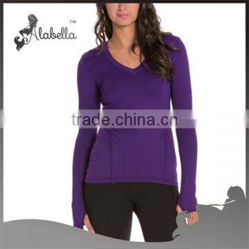 Gym yoga shirt women long sleeve t-shirt wholesale yoga wear