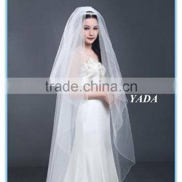Sweetheart Satin Handmade Embroidery Beaded Wedding Dress With Bridal Mantilla Veil photo-5
