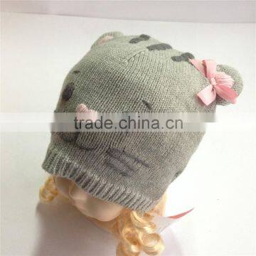 Cheap Windproof Polar Fleece Child Striped Beanie Hat Factory photo-6