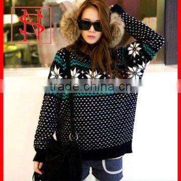 2014 crew neck snowflake patterns unisex acrylic loose jumper christmas sweaters