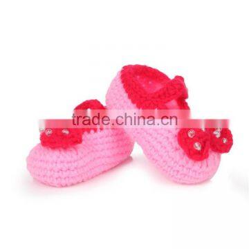 Sequin Instep Strap New Design Handmade Crochet Baby Shoes photo-4
