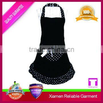 Hot sale sexy black ruffle bottom aprons female wears fashion