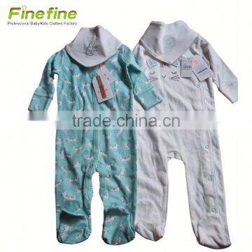 Cotton Fabric Organic Plain Baby Romper