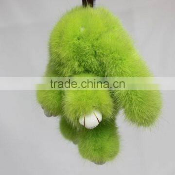 Myfur Customized Colorful Copenhagen Mink Fur Rabbit Car or Bag Charm Keychain photo-3