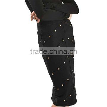 2017 OEM Spring Bandage Studded Figure-hugging Pencil Skirt photo-2