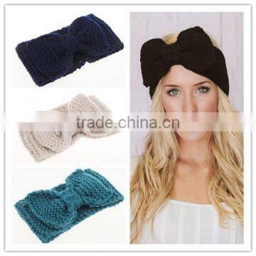 Wholesale Oversize Knit Headband With Bow Winter Headband for Women photo-2