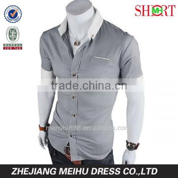 men's Slim fit short sleeve casual shirt