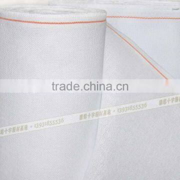 Wholesale HB-grade white color 100%cotton cross stitch fabric