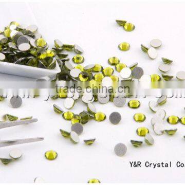 SS30 288pcs/lot Olivine Color High Quality Nails Flat Back Non HotFix Rhinestones photo-2