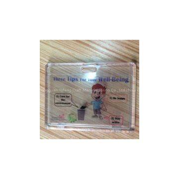 Card Holder Type Landscape PP Plastic Logo Printing Conference Lanyard Card Holder photo-3